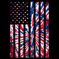 USA American Flag Red White Blue Tie Dye Cooling Performance Crew T-Shirt