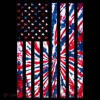 USA American Flag Red White Blue Tie Dye Flatbill Hat