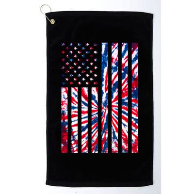 USA American Flag Red White Blue Tie Dye Golf Towel