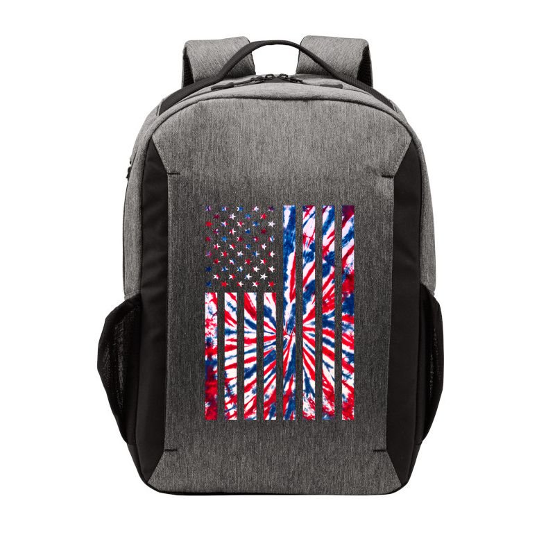 USA American Flag Red White Blue Tie Dye Vector Backpack