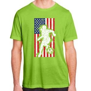 Usa American Flag Soccer Player Gift Graphic Funny Gift Adult ChromaSoft Performance T-Shirt