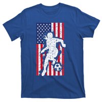 Usa American Flag Soccer Player Gift Graphic Funny Gift T-Shirt