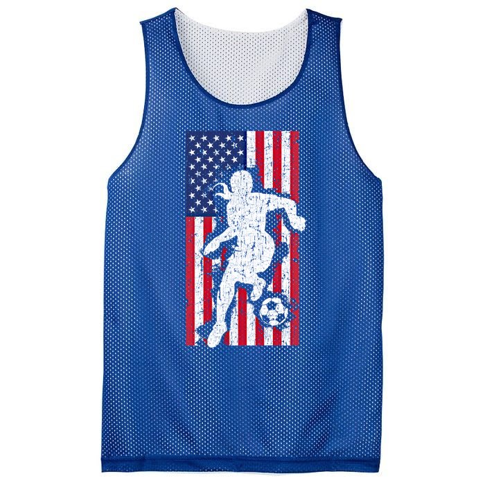 Usa American Flag Soccer Player Gift Graphic Funny Gift Mesh Reversible Basketball Jersey Tank