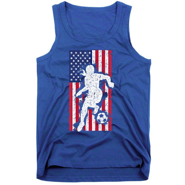 Usa American Flag Soccer Player Gift Graphic Funny Gift Tank Top