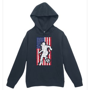 Usa American Flag Soccer Player Gift Graphic Funny Gift Urban Pullover Hoodie