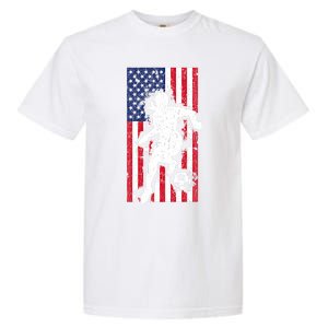 Usa American Flag Soccer Player Gift Graphic Funny Gift Garment-Dyed Heavyweight T-Shirt