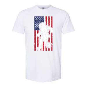 Usa American Flag Soccer Player Gift Graphic Funny Gift Softstyle CVC T-Shirt