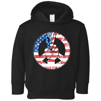 USA American Flag Peace Sign Symbol Toddler Hoodie