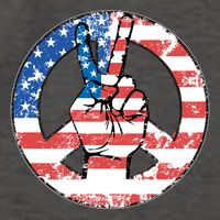 USA American Flag Peace Sign Symbol Vector Backpack