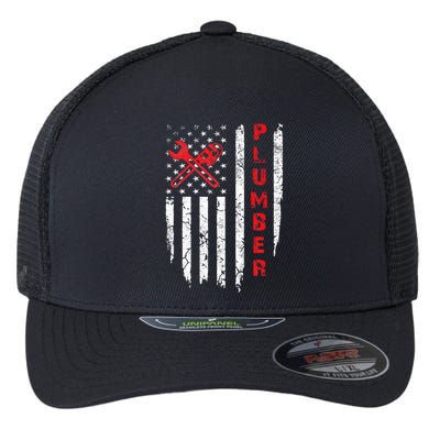 Usa American Flag Plumber Women Plumbers Patriotic Flexfit Unipanel Trucker Cap
