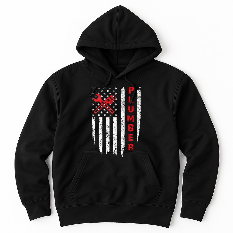 Usa American Flag Plumber Women Plumbers Patriotic Hoodie