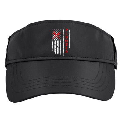 Usa American Flag Plumber Women Plumbers Patriotic Adult Drive Performance Visor