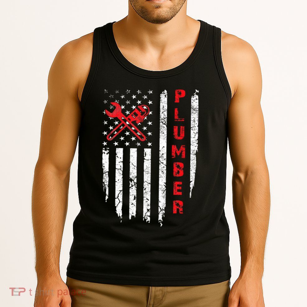 Usa American Flag Plumber Women Plumbers Patriotic Tank Top