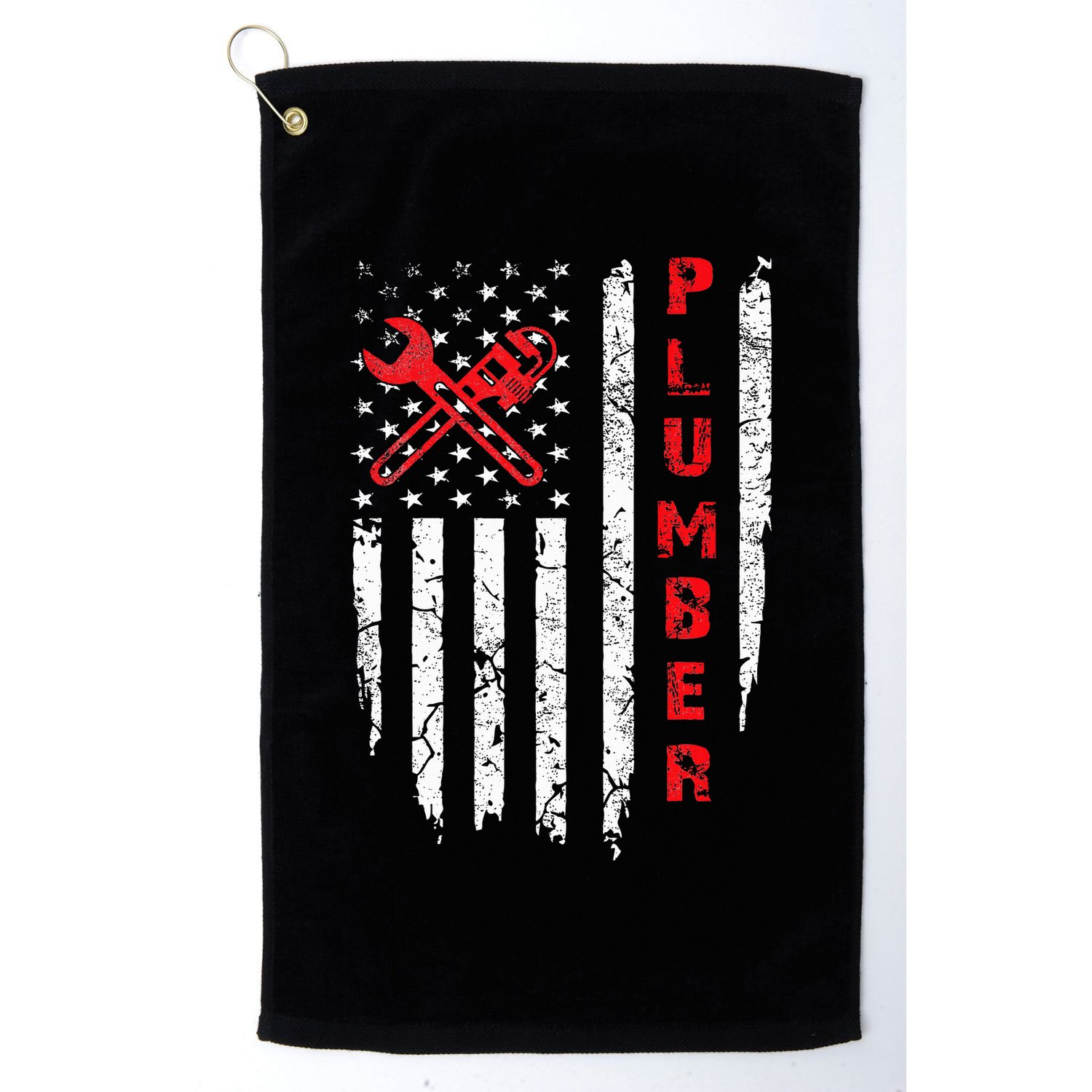 Usa American Flag Plumber Women Plumbers Patriotic Golf Towel