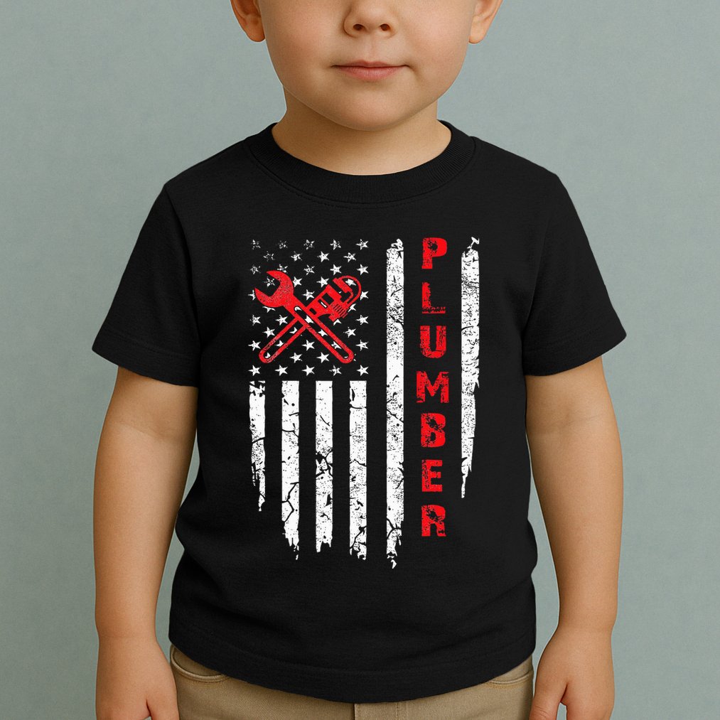 Usa American Flag Plumber Women Plumbers Patriotic Toddler T-Shirt