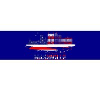 USA American Flag Cityscape Nashville Tennessee Skyline Bumper Sticker