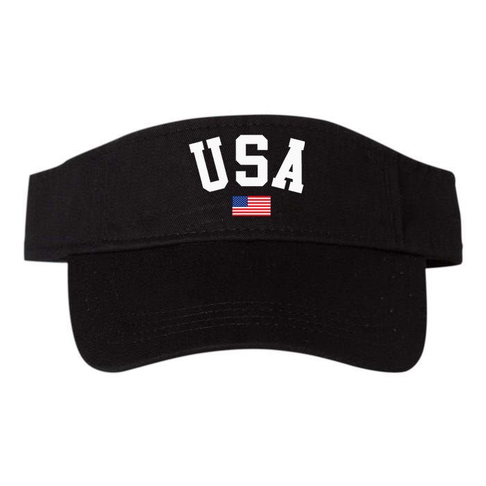 USA American Flag Patriotic 4th of July Valucap Bio-Washed Visor