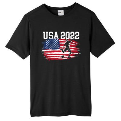 USA American Flag Soccer Tournament Tall Fusion ChromaSoft Performance T-Shirt