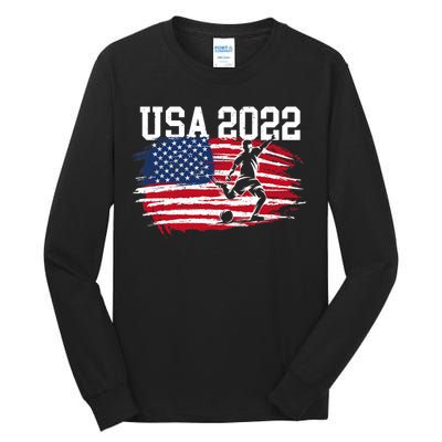 USA American Flag Soccer Tournament Tall Long Sleeve T-Shirt