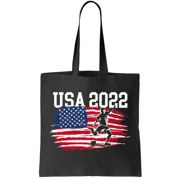 USA American Flag Soccer Tournament Tote Bag