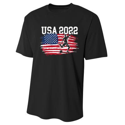 USA American Flag Soccer Tournament Performance Sprint T-Shirt