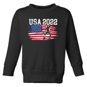 USA American Flag Soccer Tournament Toddler Sweatshirt