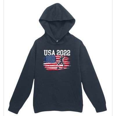 USA American Flag Soccer Tournament Urban Pullover Hoodie