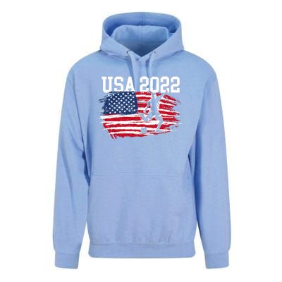 USA American Flag Soccer Tournament Unisex Surf Hoodie