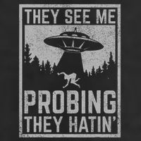 Ufo Alien Flying Saucer They See Me Probing They Hatin 25L Jumbo Tote