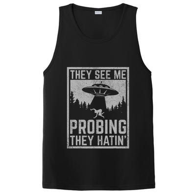 Ufo Alien Flying Saucer They See Me Probing They Hatin PosiCharge Competitor Tank