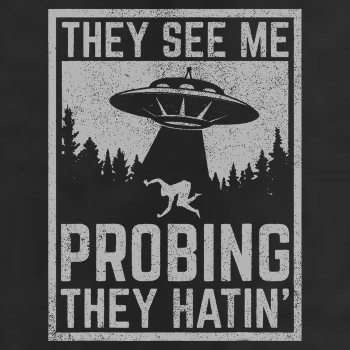 Ufo Alien Flying Saucer They See Me Probing They Hatin Golf Towel