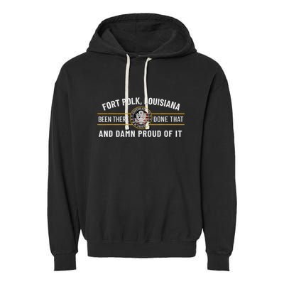 U.S A.R.M.Y Fort Polk Tigerland Louisiana Alumni Retro Gift Garment-Dyed Fleece Hoodie