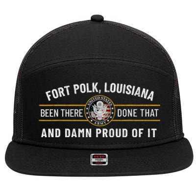 U.S A.R.M.Y Fort Polk Tigerland Louisiana Alumni Retro Gift 7 Panel Mesh Trucker Snapback Hat