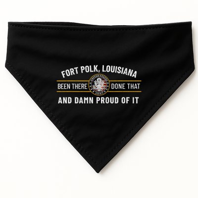 U.S A.R.M.Y Fort Polk Tigerland Louisiana Alumni Retro Gift USA-Made Doggie Bandana