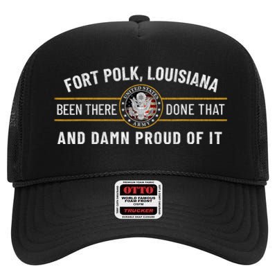 U.S A.R.M.Y Fort Polk Tigerland Louisiana Alumni Retro Gift High Crown Mesh Back Trucker Hat