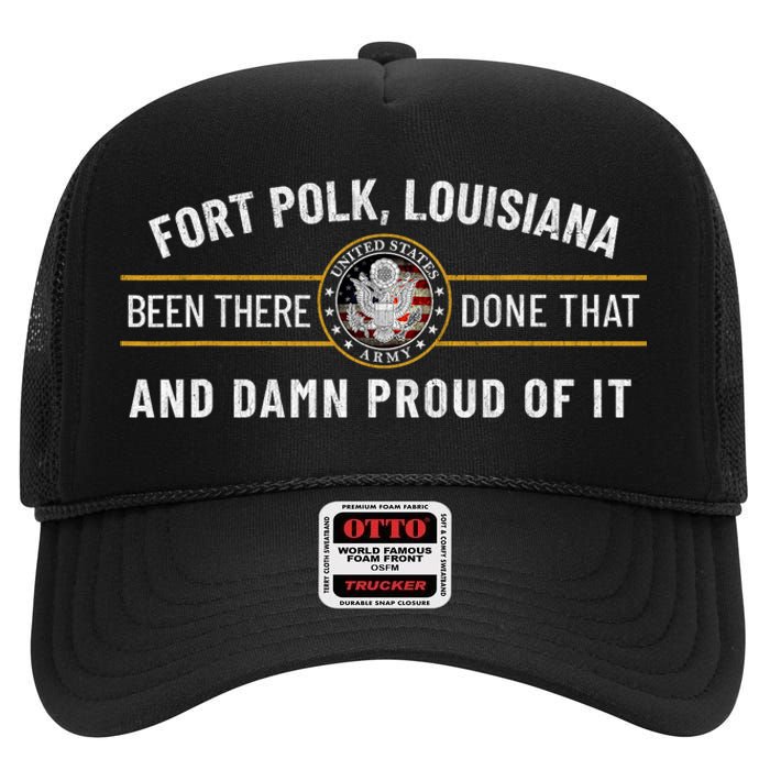 U.S A.R.M.Y Fort Polk Tigerland Louisiana Alumni Retro Gift High Crown Mesh Back Trucker Hat