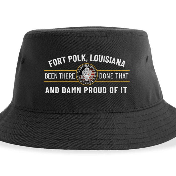 U.S A.R.M.Y Fort Polk Tigerland Louisiana Alumni Retro Gift Sustainable Bucket Hat