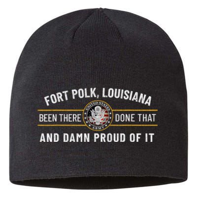 U.S A.R.M.Y Fort Polk Tigerland Louisiana Alumni Retro Gift Sustainable Beanie