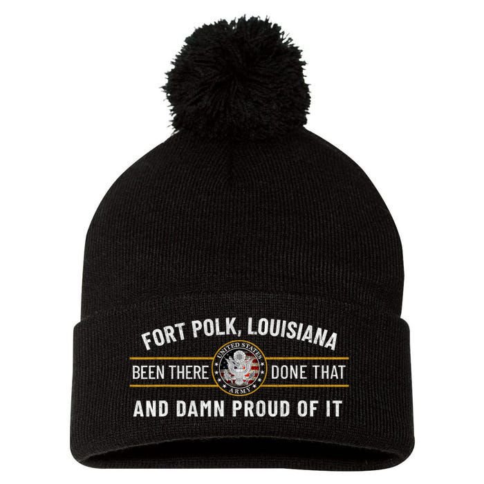 U.S A.R.M.Y Fort Polk Tigerland Louisiana Alumni Retro Gift Pom Pom 12in Knit Beanie