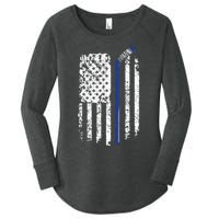 U.S. American Flag Hockey Player Women's Perfect Tri Tunic Long Sleeve Shirt