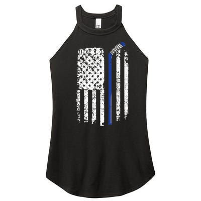 U.S. American Flag Hockey Player Women’s Perfect Tri Rocker Tank