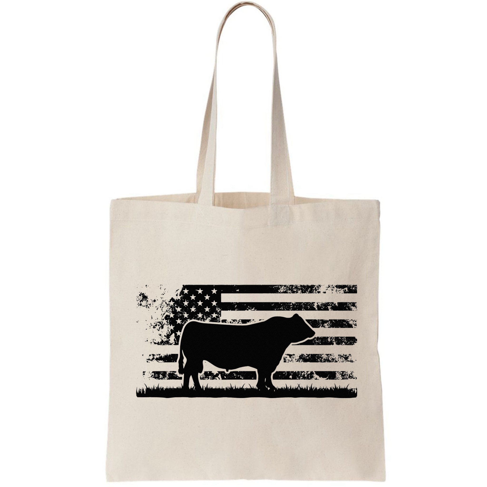 USA American Flag America Cow Black Angus Rancher Bag