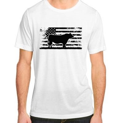 USA American Flag America Cow Black Angus Rancher Adult ChromaSoft Performance T-Shirt