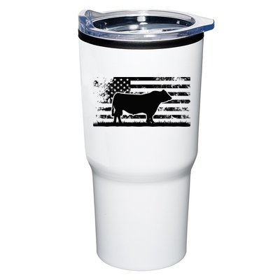 USA American Flag America Cow Black Angus Rancher Tumbler