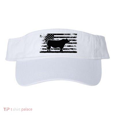 USA American Flag America Cow Black Angus Rancher Visor