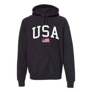 Usa American Flag Premium Hoodie