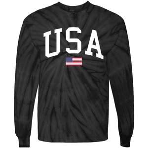 Usa American Flag Tie-Dye Long Sleeve Shirt