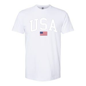 Usa American Flag Softstyle CVC T-Shirt