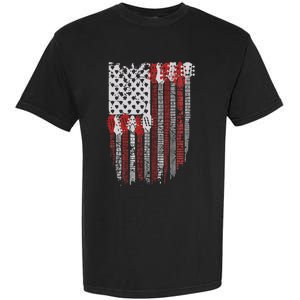 Usa American Flag Guitar Musician 4th Of July Guitarists Garment-Dyed Heavyweight T-Shirt