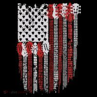 Usa American Flag Guitar Musician 4th Of July Guitarists T-Shirt